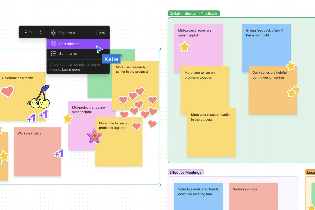 (Credit: Figma) an infographic showing the 'Stickies' feature of Figma AI